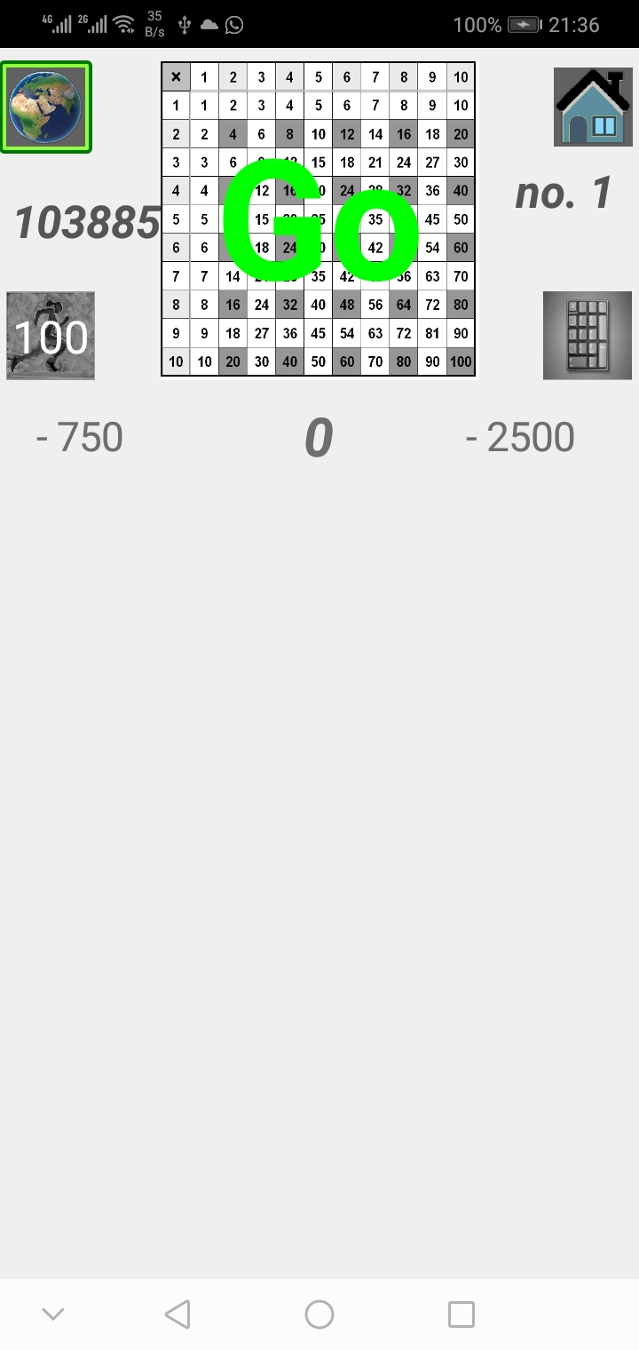 نمایی از بازی جدول ضرب